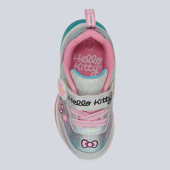 Open Box - Hello Kitty - Toddler Hello Kitty Sneakers - 7T: Hook Silver - Picture 3 of 4
